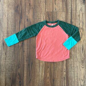 Tea Collection Long Sleeve Colorblock Tee, Size 3